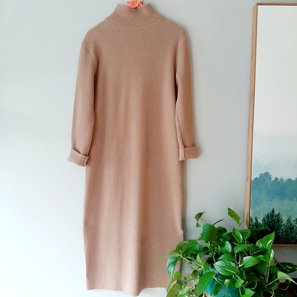 OAK + FORT Dresses & Skirts - Oak + Fort turtleneck midi sweater dress